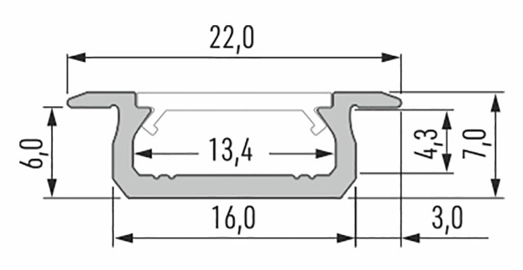 Profil LED LUMINES typ Z biały lakierowany 3 m