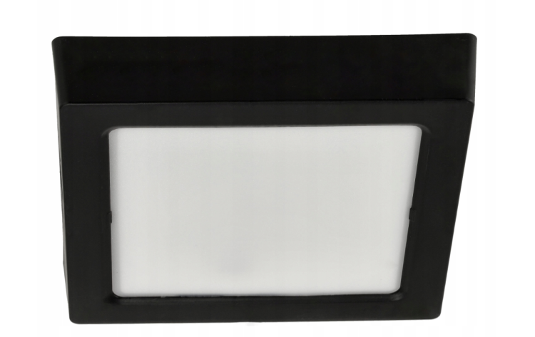 PANEL Plafon Sufitowy LED NATYNKOWY KWADRAT 12W 1200lm Nie mruga CZARNY