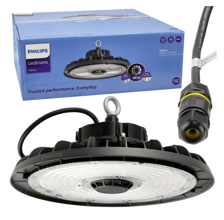 Lampa Przemysłowa LED UFO High Bay 100W/145W/195W CCT PHILIPS Premium IP65 (i