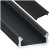 Profil LED Czarny 3m 300cm Nawierzchniowy Natynkowy Premium Typ D Lumines