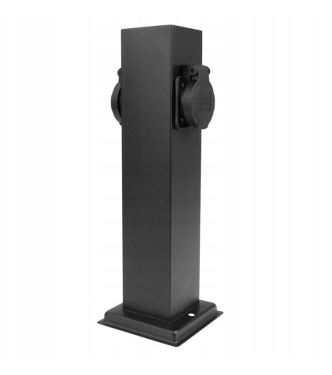 Słupek Elektryczny Ogrodowy Stojący 2x gniazdo Hermetyczne 230V