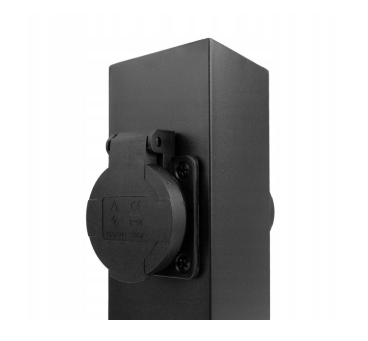 Słupek Elektryczny Ogrodowy Stojący 2x gniazdo Hermetyczne 230V