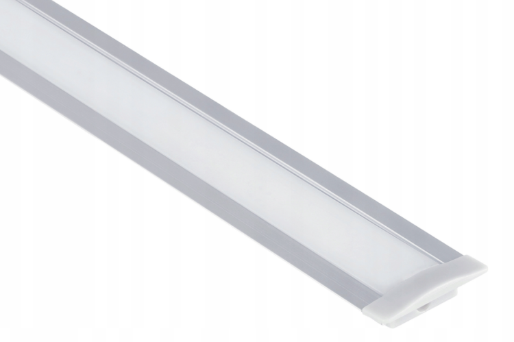 Profil Aluminiowy Wpuszczany Podtynkowy LED Anodowany 2m Zestaw Z Kloszem