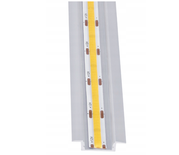 Profil Aluminiowy Wpuszczany Podtynkowy LED Anodowany 2m Zestaw Z Kloszem