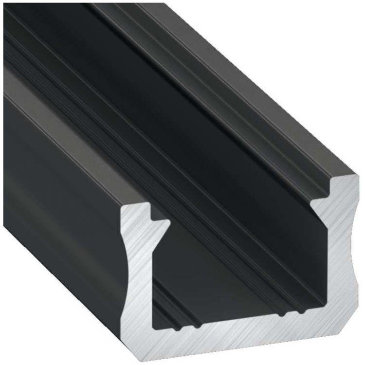 Profil LED LUMINES typ X czarny anodowany 3 m