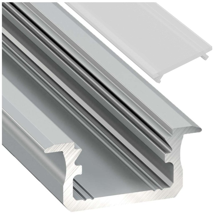 Profil LED LUMINES typ B srebrny anodowany wpuszczany 3m