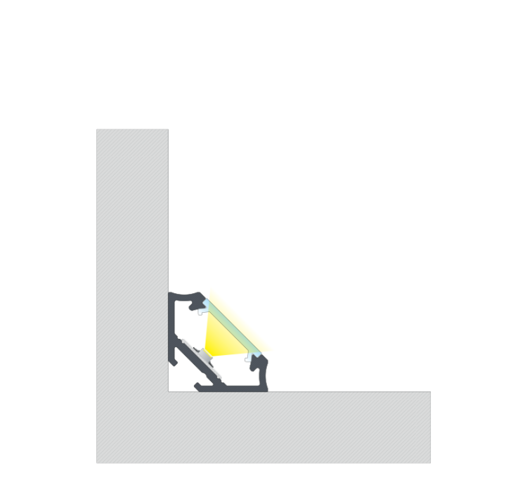 Profil LED LUMINES typ C rogowy biały 3m