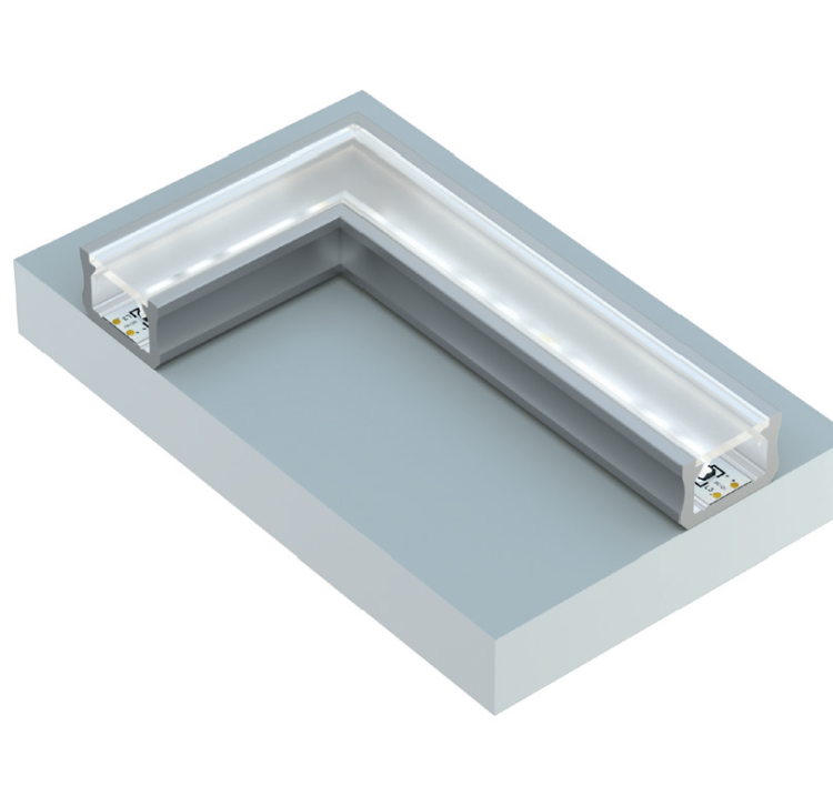 Profil LED LUMINES typ X srebrny anod. 3 m