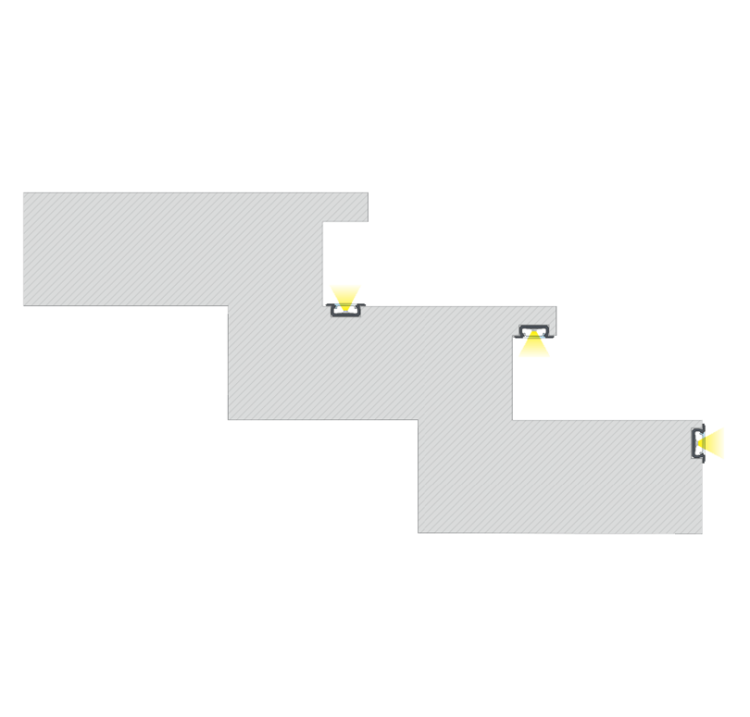 Profil LED LUMINES typ Z srebrny anodowany 3m