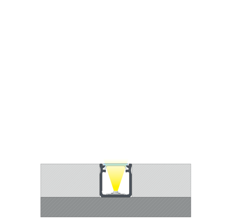 Profil LED LUMINES typ Y srebrny anodowany 3 m