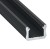 Profil LED Czarny Anodowany 3m 300cm Natynkowy Premium Typ X Lumines