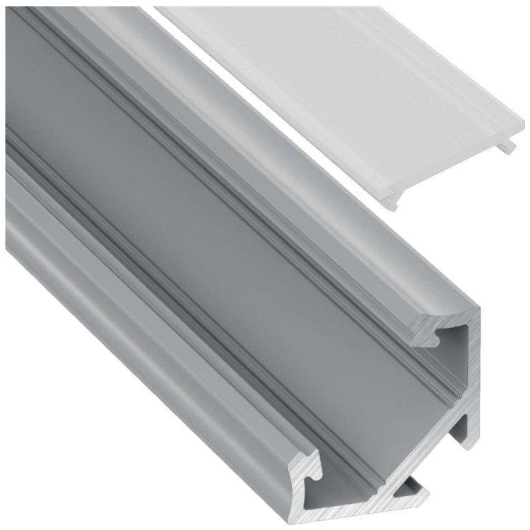 Profil LED LUMINES typ C rogowy anodowany 3m srebrny