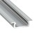 Profil LED Srebrny Anodowany 3m 300cm Wpuszczany Aluminiowy Typ Z LUMINES