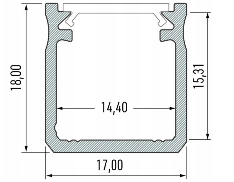 Zaślepka Szara Y Do Profilu Profili Aluminiowego Bez Otworu Typ Y Lumines