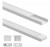 Profil Aluminiowy LED Natynkowy Biały 2m + Klosz Mleczny zestaw