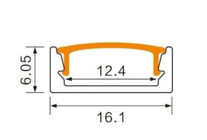 Profil Aluminiowy LED Natynkowy Biały 2m + Klosz Mleczny zestaw
