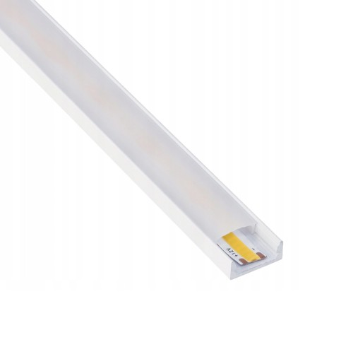 Profil Aluminiowy LED Natynkowy Biały 2m + Klosz Mleczny Zestaw Do Taśm