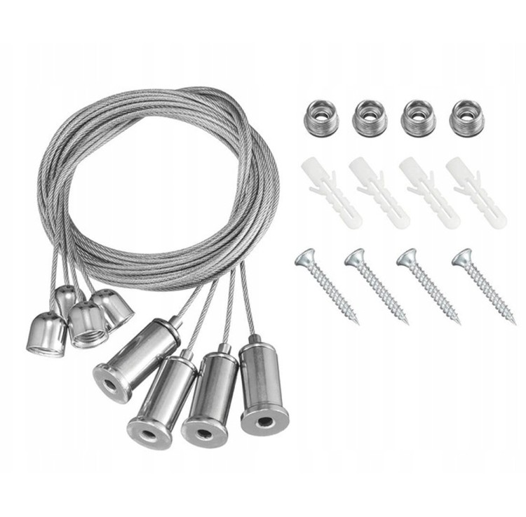 Linki Do Podwieszania Lamp Paneli LED Montażowe Stalowe SUFITU 1,5m LINKA