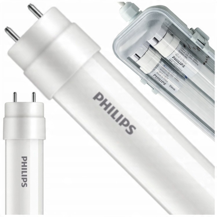 ZESTAW 2x Philips Tuba Świetlówka LED 120cm 17,5W = 36W 1800lm 6500K 30000h EcoFit