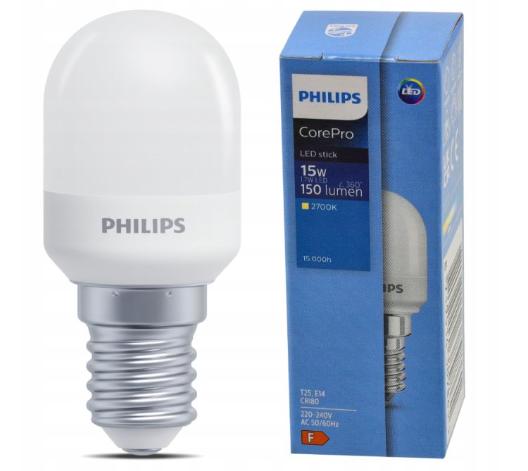 ZESTAW 3x Żarówka LED E14 1,7W = 15W 150lm T25 2700K Ciepła Do Lamp Lodówki AGD