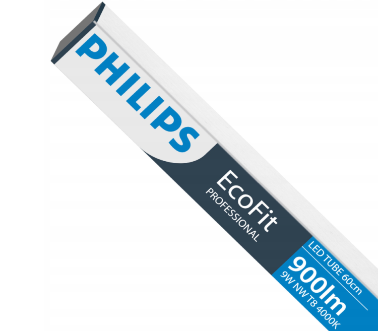 ZESTAW 4x Philips Świetlówka LED Tuba 60cm 9W = 18W 900lm 4000K 20 000h T8 EcoFit