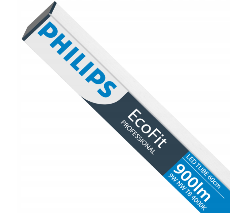 ZESTAW 6x Philips Świetlówka LED Tuba 60cm 9W = 18W 900lm 4000K 20 000h T8 EcoFit