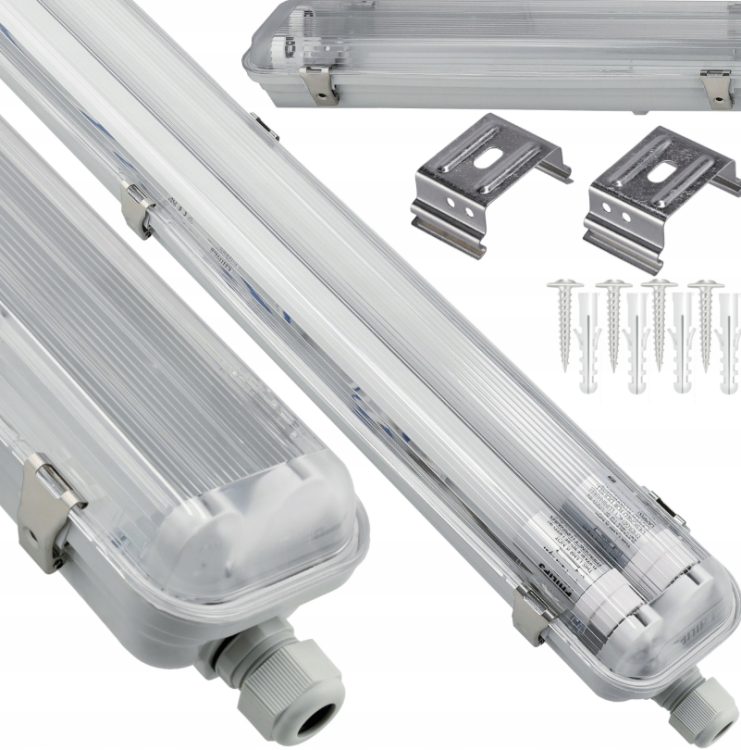 ZESTAW Philips Oprawa Hermetyczna Lampa LED 4x 150cm +8x Tuby Świetlówki 46W 6500K