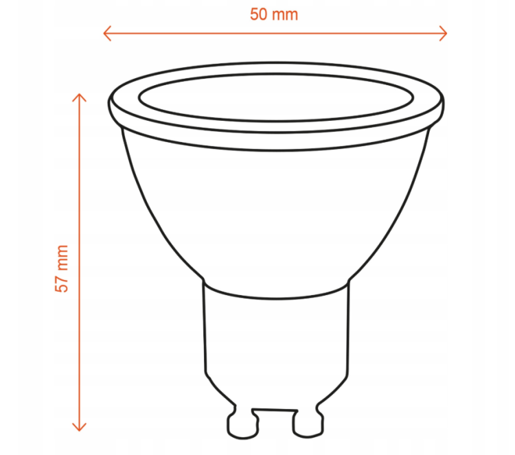 ZESTAW 10x Żarówka LED GU10 5W = 40W 450lm 3 KOLORY Energooszczędna Żarówki LED