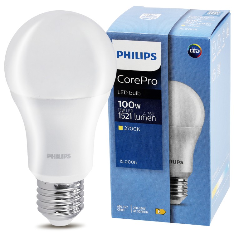 ZESTAW 3x Philips Żarówka LED E27 13W = 100W 1521lm 2700K EyeComfort CorePro