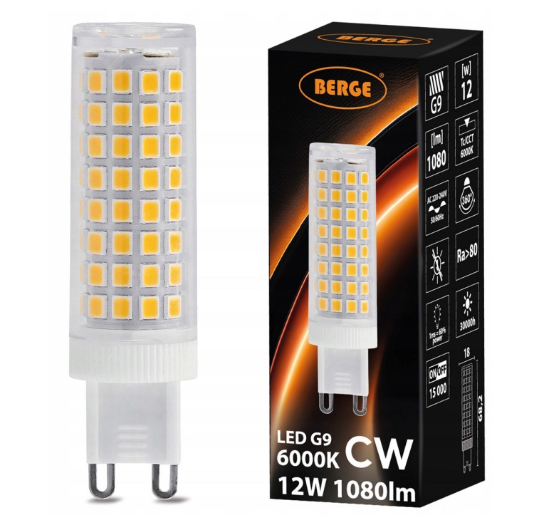 Żarówka LED - G9 - 12W - 1080Lm - biała zimna