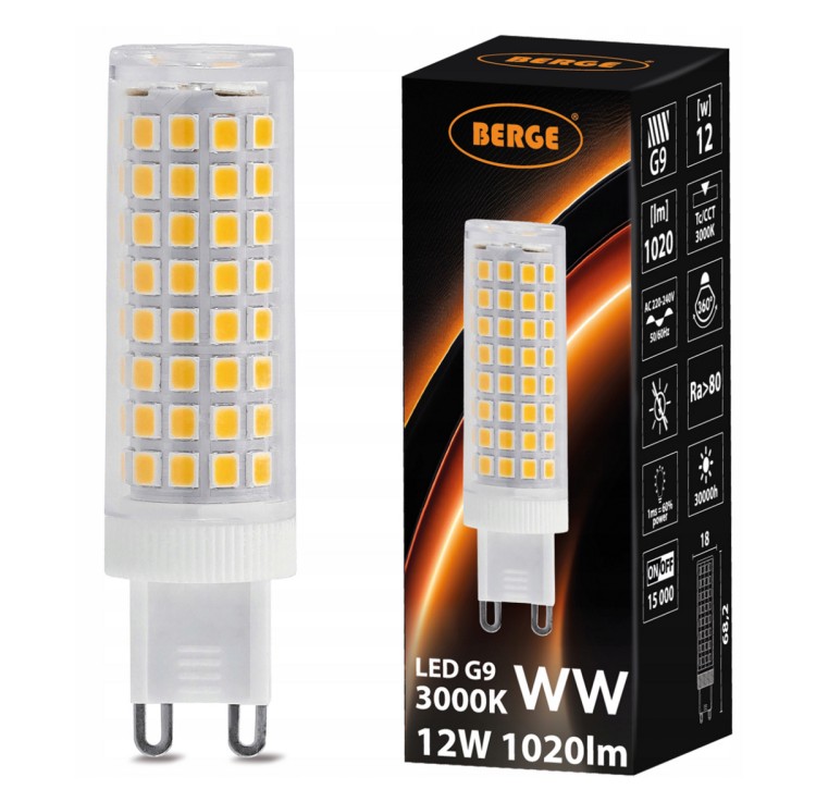 Żarówka LED - G9 - 12W - 1020Lm -biała ciepła