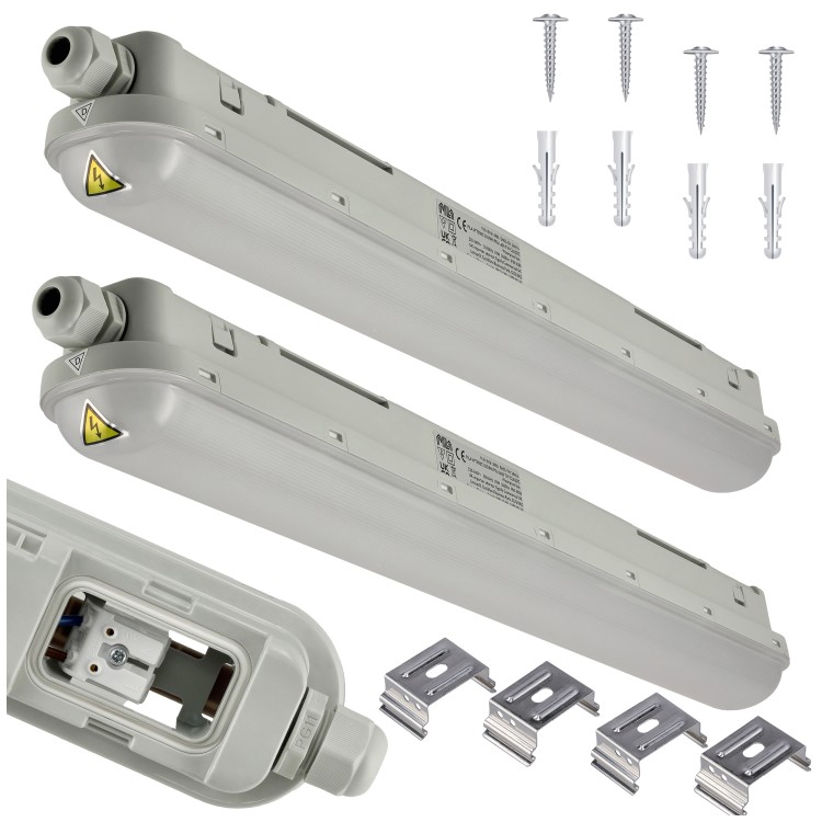 4x Oprawa Hermetyczna PILA 60cm 18W 4000K 2000lm IP65