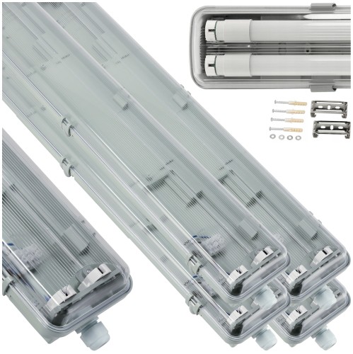 Oprawa Hermetyczna Lampy LED 120cm Do Warsztatu Na Świetlówki Zestaw 4x