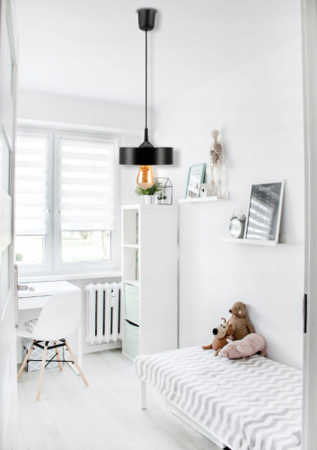 LAMPA WISZĄCA SUFITOWA ŻYRANDOL LED E27 REGULOWANA 0-100cm ALUMINIOWY KLOSZ