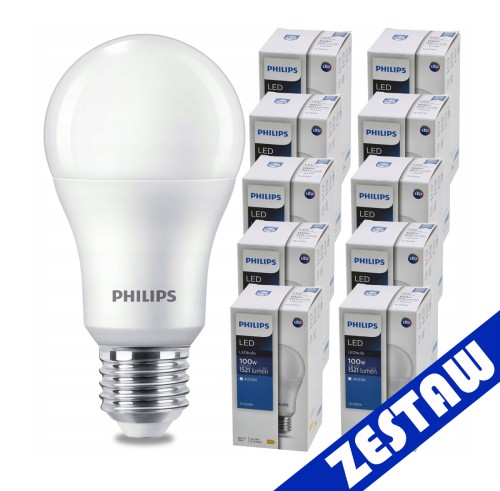ZESTAW 10 sztuk. Żarówka LED E27 A60 13-100W 1521lm LEDBulb 4000K