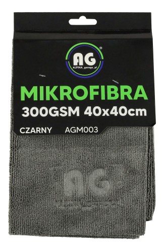 Ręcznik Z Mikrofibry 40x40cm 300GSM Czarny
