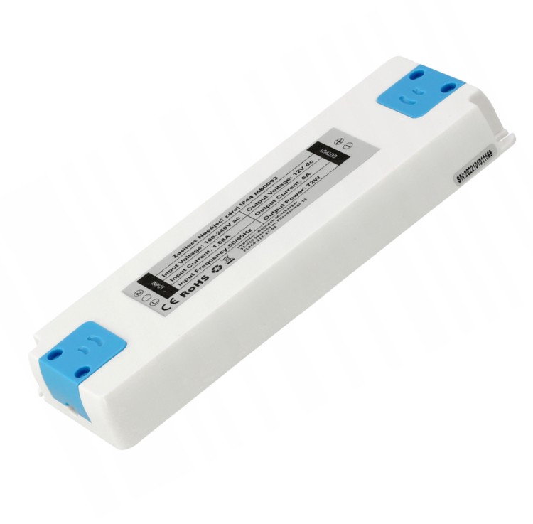 Zasilacz LED 12V meblowy-2 72W 6A IP44