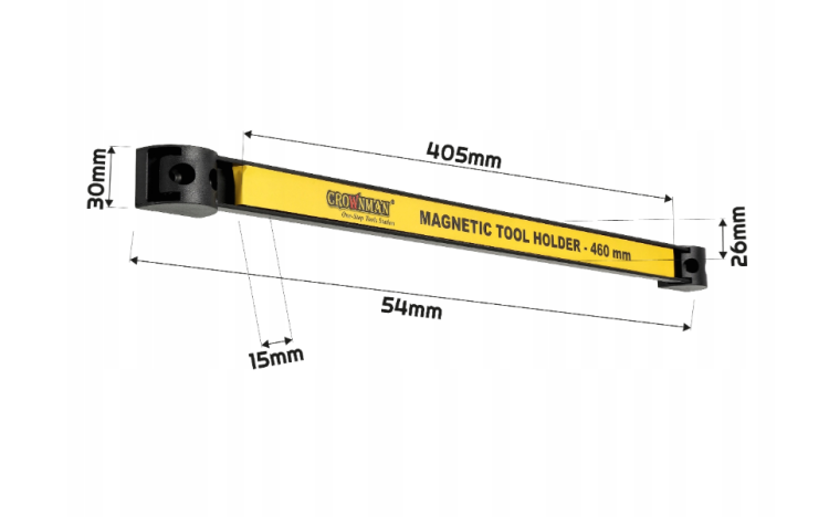 Listwa Magnetyczna Uchwyt Wieszak Stojak Na Klucze Narzędzia Warsztat 46cm