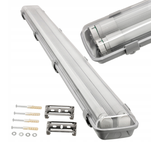 Oprawa Hermetyczna 120cm lampa + 2x świetlówki LED Wodoszczelna Do Garażu