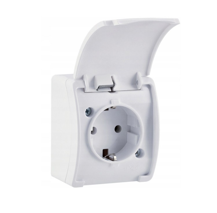 Gniazdko pojedyncze hermetyczne natynkowe IP44