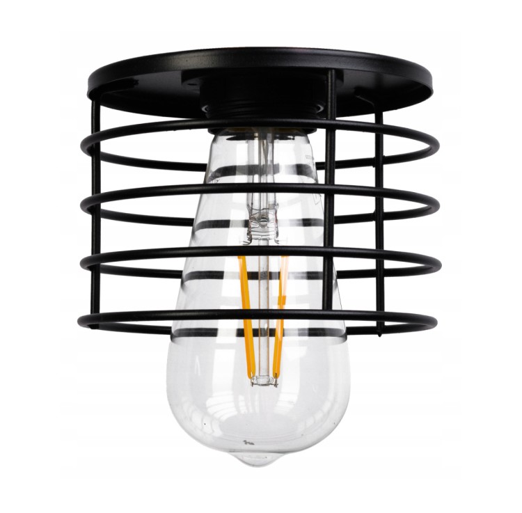 Klosz do lampy na żyrandol Sprężyna metalowa CZARNA