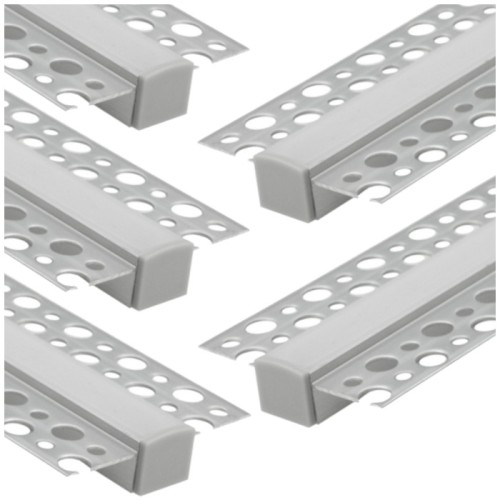 5x Profil LED Do Regips Aluminiowy Płyt Gipsowych Wpuszczany 3m Anodowany