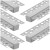 5x Profil LED Do Regips Aluminiowy Płyt Gipsowych Wpuszczany 3m Anodowany