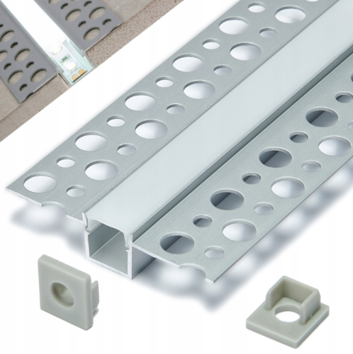 5x Profil LED Do Regips Aluminiowy Płyt Gipsowych Wpuszczany 3m Anodowany