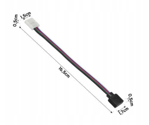 Złączka LED Łącznik klik taśma-sterownik 5pin RGBW Do Taśmy RGBW 10mm