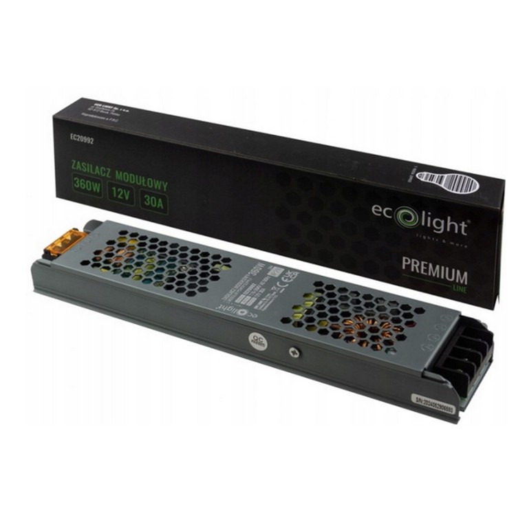Zasilacz LED slim IP20 - 12V - 30A - 360W - Premium Line