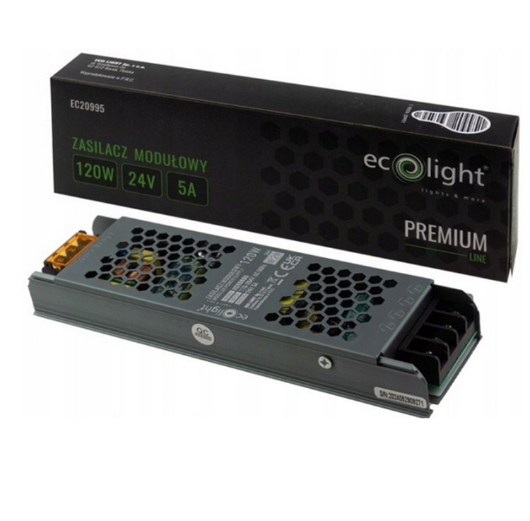 Zasilacz LED slim IP20 - 24V - 5A - 120W - Premium Line