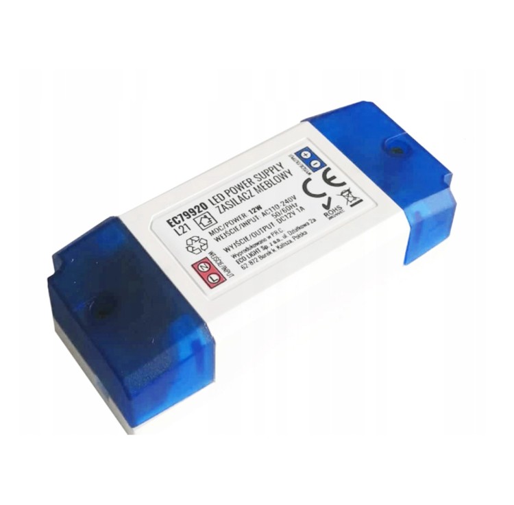 Zasilacz meblowy 12V - 1A -12W Eco Light
