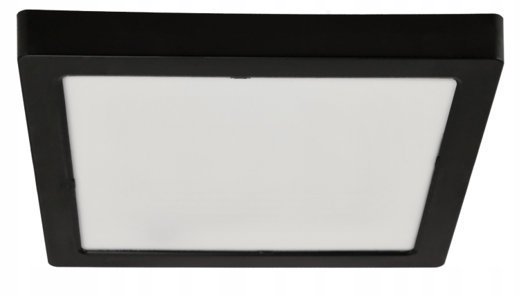 Plafon LED Lampa Sufitowa Natynkowa 24W 2640lm 4000K Czarna Kwadrat
