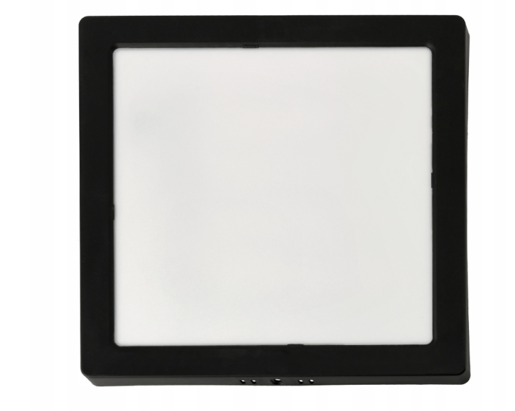 Plafon LED Lampa Sufitowa Natynkowa 24W 2640lm 4000K Czarna Kwadrat